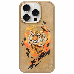 Nimmy Tiger MagSafe Suojakuori iPhone 16 Pro Max:lle - ruskea