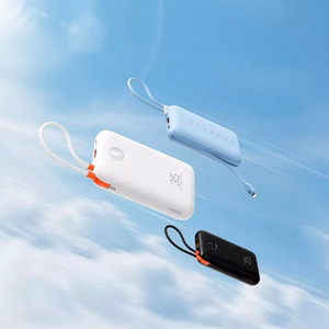 Veger K2 (W2068) 20000 mAh varavirtalähde 35W PD QC3.0 sisäänrakennetuilla USB-C- ja Lightning-kaapeleilla, musta