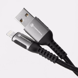 Kaapeli USB A - Lightning Forcell F-Energy 2,4A 12W Cafule 0,5 m C257 musta