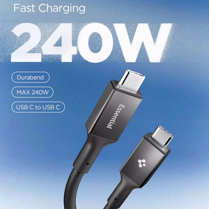 Spigen Essential EB24012CC USB-C / USB-C 240W 120cm Kaapeli - musta