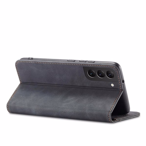 Magnet Fancy Suojakuori Samsung Galaxy S23+:lle lompakkokotelo jalustalla musta