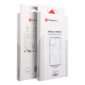 Case for iPhone 15 Forcell F-Protect Clear Hybrid Premium compatible with Magsafe transparent