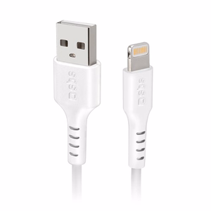 SBS TECABLEUSBIP589W USB-A - Lightning Kaapeli - valkoinen