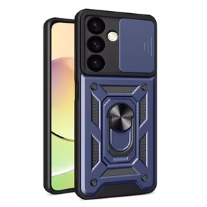 Hybrid Armor Camshield panssarisuojakuori Xiaomi POCO C65 / Redmi 13C:lle kamerasuojalla - sininen