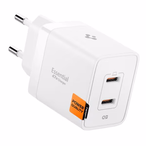 Spigen Essential EE472EU 2-porttinen USC-C 47W seinälaturi - Valkoinen