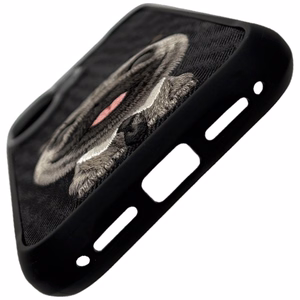NIMMY suojakuori BIG EYED PET 2.0 Koira iPhone 17:lle musta