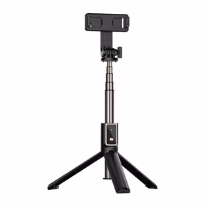 Selfie Stick MINI - irrotettavalla Bluetooth-kaukosäätimellä ja jalustalla - P40L - musta
