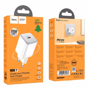 Laturi Hoco USB-C QC PD 20W N40 valkoinen