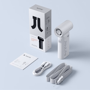 Jisulife Life9 3600 mAh kannettava USB-käsituuletin ja minipuhallin, harmaa