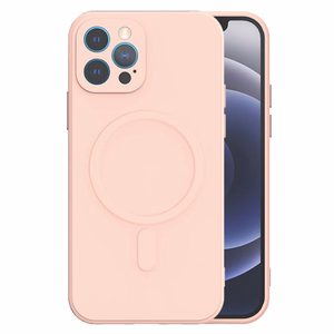 TEL PROTECT MagSilicone Suojakuori iPhone 13 Pro Max:lle vaaleanpunainen