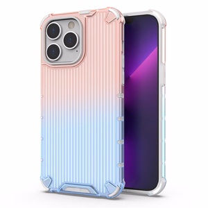 Ombre Protect Suojakuori iPhone 13 Pro:lle panssaroitu vaaleanpunainen ja sininen