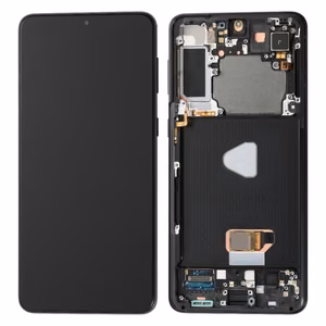 LCD-näyttö laitteelle Samsung G996 S21 Plus kehyksellä / Phantom musta / HQ