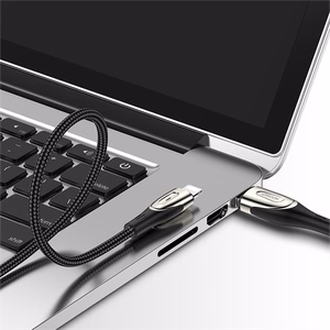 Joyroom Sharp Series S-M411 USB-A / Lightning 3A kaapeli 1.2m latausilmaisimella - musta