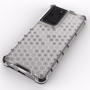 Honeycomb tapauksessa panssaroitu kansi geelirunko Samsung Galaxy S22 Ultra sininen