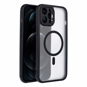 Suojakuori iPhone 12 PRO MAX:lle Full Matte Mag Cover yhteensopiva MagSafe musta