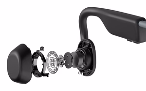 SHOKZ OpenMove langattomat kaulakuulokkeet urheiluun Bluetooth harmaa