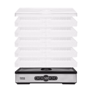 TEESA sieni-, vihannes- ja hedelmäkuivuri, 400 W, 5 ritilää, näyttö, ilmankierto