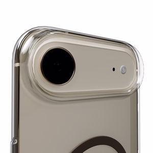 Puro Lite Mag TPU+PC suojakuori MagSafe-yhteensopiva iPhone 17 Air:lle - läpinäkyvä ruskealla renkaalla