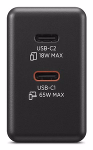 Lenovo Dual USB-C 65W GaN G0A6065BEU – kahden USB-C-portin GaN-laturi, 65 W