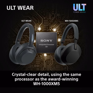 Sony ULT WEAR – langattomat Bluetooth-kuulokkeet ULT POWER SOUND -äänellä, syvällä bassolla, melunvaimennuksella ja jopa 30 h akulla