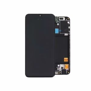 Näyttö Samsung A405 A40 2019 kosketuslasilla ja kehyksellä musta alkuperäinen (8/10 käytetty)