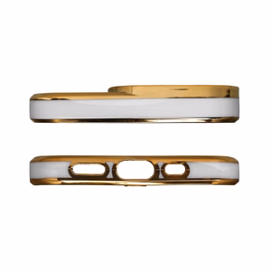 Muoti Asia Cover Xiaomi Redmi Note 11 Pro Gold Frame Gel Cover Valkoinen