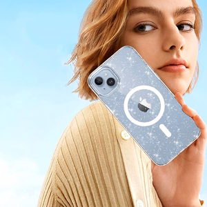 Tech-Protect FlexAir Hybrid MagSafe iPhone 13/14 Suojakuori - läpinäkyvä glitter