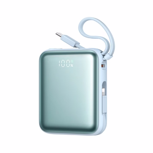External battery POWER BANK Joyroom (JR-PBF27) 10000mAh (1xType-C; 22.5W) + type-C and lightning cable, gold