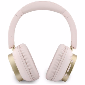 Wireless headphones Guess ENC Rectangle Metal Script pink