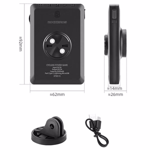 Rockbros JP008 pyörän etuvalo varavirtalähteellä 5000mAh 150lm IPX6 - musta
