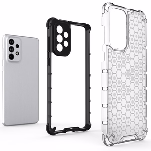 Honeycomb tapauksessa panssaroitu suojus geelirunko Samsung Galaxy A73 sininen