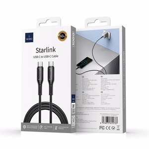 WiWU - Starlink Series datakaapeli Wi-C043E USB C - USB C 30W - musta