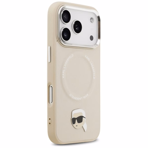 Karl Lagerfeld Karl Pin MagSafe suojakuori iPhone 17 Pro:lle - beige