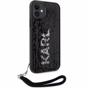 Karl Lagerfeld KLHCN61PSQRKS iPhone 11 / Xr 6.1 hopeinen/hopeinen kovakuori Sequins Cord