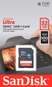 SanDisk muistikortti 32GB SDHC Ultra 100 MB/s