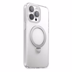 Magneettinen puhelimen suojakotelo, jossa on pidike Joyroom JR-BP004 iPhone 15 Pro (läpinäkyvä)
