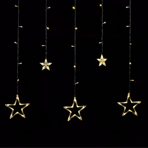 Rebel star light curtain, warm white, 230 V
