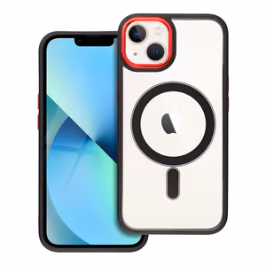 Suojakuori iPhone 13:lle Color Edge Mag Cover yhteensopiva MagSafe musta-punainen