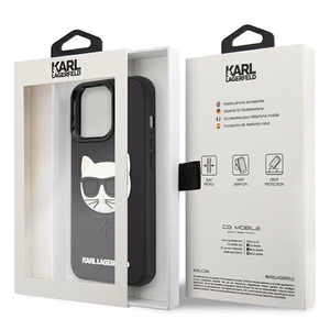 Karl Lagerfeld 3D kumi Choupette kotelo iPhone 13 Pro / iPhone 13 - musta