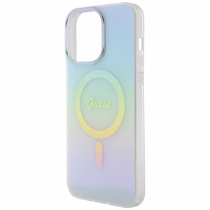 Guess IML Iridescent MagSafe Suojakuori iPhone 15 Pro:lle - turkoosi