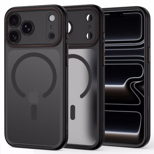 Tech-Protect MagCam MagSafe suojakuori malleille iPhone 18 Pro / 17 Pro, mattamusta ja punainen