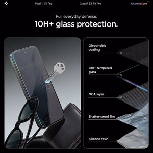 Spigen Glas.tR EZ Fit Pro AC 2-Pack -karkaistut suojalasit Google Pixel 11 / 11 Pro -puhelimille (2 kpl)