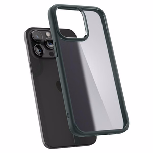 Spigen Ultra Hybrid iPhone 15 Pro Max Suojakuori - Tummanvihrea