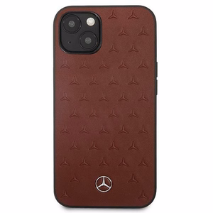 Mercedes Nahkakotelo tähdet kuvio iPhone 13 mini - punainen