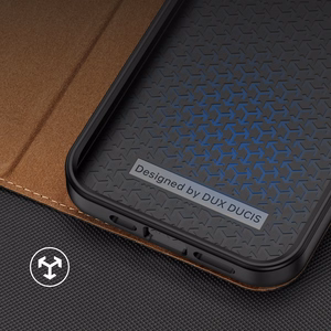 Dux Ducis Skin X2 kotelo iPhone 14 Plus kotelo magneettiläpällä ruskea