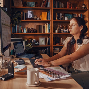 HP Poly Voyager Focus 2-M USB-C-C -kuulokkeet USB-C/A-adapteri latausteline