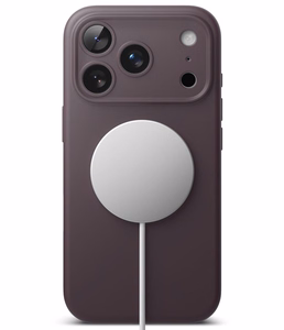 Ringke MagSafe -silikonisuojakuori laitteelle iPhone 18 Pro – tummankirsikanpunainen