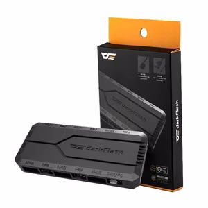Tuuletinohjauskotelo tietokoneelle Darkflash RC2 RGB PWM + kauko-ohjain (musta)