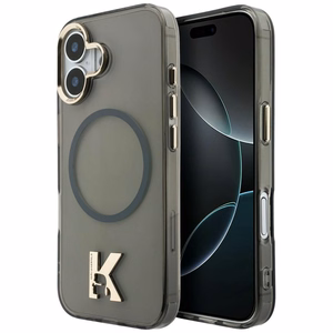 Karl Lagerfeld IML K Head Logo MagSafe Suojakuori iPhone 17:lle - musta