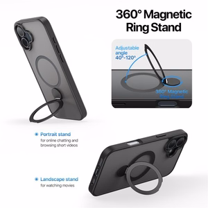 Phone Case Dux Ducis "Yind 360 Ring Stand" for Apple iPhone 16 Black